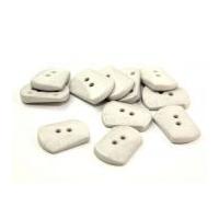 Dill Rectangular Carved Buttons Light Grey