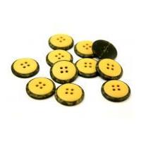 Dill Round Two Toned Buttons Yellow