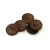 Dill Extra Large Round Resin Buttons Brown