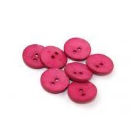 Dill Extra Large Round Resin Buttons Cerise Pink