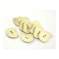 Dill Extra Large Shaped Resin Buttons Cream