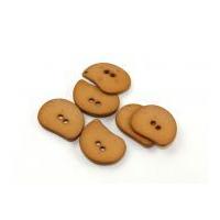 Dill Extra Large Shaped Resin Buttons Camel