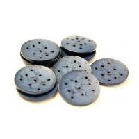 Dill Extra Large Round 9 Hole Resin Buttons Navy Blue