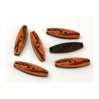 Dill Oval Wood Effect Toggles 50mm Orange Brown