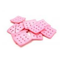 Dill Extra Large Rectangle 9 Hole Resin Buttons Pink