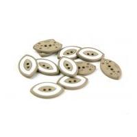 dill two tone eye shape buttons black