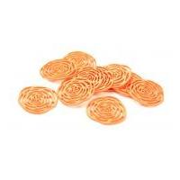 Dill Delicate Linear Rose Buttons 40mm Orange