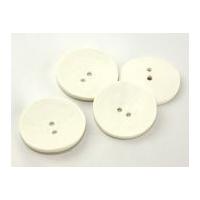 Dill Extra Large Round Resin Buttons White