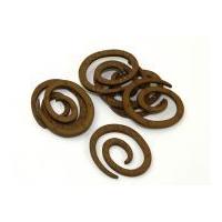 Dill Swirl Plastic Knitwear Fasteners 50mm Brown