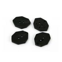 Dill Large Glossy Irregular Shape Buttons 50mm Black