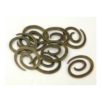 Dill Swirl Metal Knitwear Fasteners 50mm Antique Gold