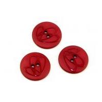 Dill Round Embossed Swirl Buttons 25mm Wine