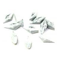 dill crystal rock shaped toggle buttons 42mm light grey