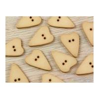 dill irregular heart shape 2 hole plastic buttons beige