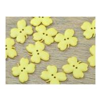 dill cloverleaf shaped 2 hole buttons yellow