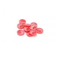 dill round retro buttons 15mm pink