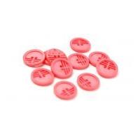 Dill Round Retro Buttons 20mm Pink