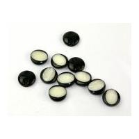 Dill Oval Marble Buttons 20mm Black/Cream