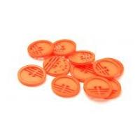 Dill Round Retro Buttons 25mm Orange