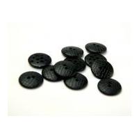 Dill Round Snakeskin Texture Buttons Black