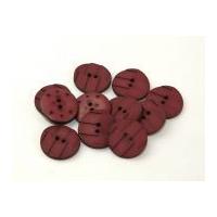 Dill Round Textured Buttons 28mm Wine