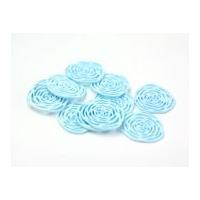 Dill Delicate Linear Rose Buttons 28mm Pale Blue