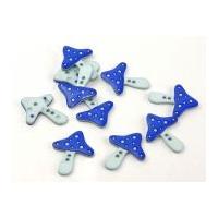 dill two tone mushroom shape buttons blue