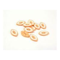 Dill Two Tone Eye Shape Buttons Peach