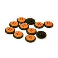 Dill Round Two Toned Buttons Tan Brown