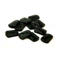 Dill Rectangular Carved Buttons Black