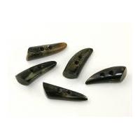 Dill Natural Horn Tooth Toggle Buttons 50mm Brown