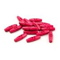 Dill Plastic Toggle Buttons 38mm Deep Pink