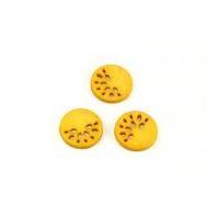 Dill Round Cut Out Starburst Buttons 18mm Mustard