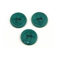 Dill Round Embossed Swirl Buttons 25mm Jade Green