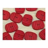 Dill Oval Textured 2 Hole Buttons Red