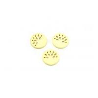 Dill Round Cut Out Starburst Buttons 18mm Cream