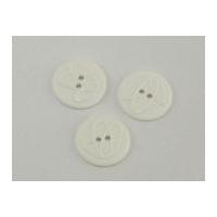 Dill Round Embossed Swirl Buttons 20mm White