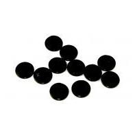 dill pearlised two step round buttons 15mm black