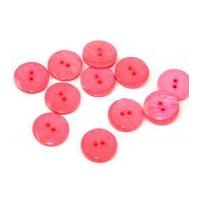 dill pearlised two step round buttons 20mm pink