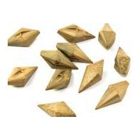 Dill Crystal Rock Shaped Toggle Buttons 20mm Beige