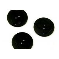 Dill Round Embossed Swirl Buttons 32mm Black