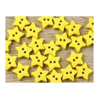 Dill Star Shape 2 Hole Plastic Buttons Yellow