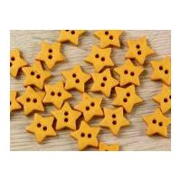 Dill Star Shape 2 Hole Plastic Buttons Mustard