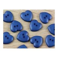 Dill Heart Shape 2 Hole Plastic Buttons Teal