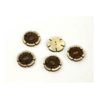 dill natural horn flower shape buttons