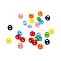 Dill Alphabet Letter & Number Buttons 10mm Assorted Colours, Number 0