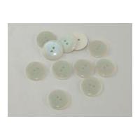 Dill Pearlised Two Step Round Buttons 15mm White