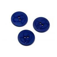 Dill Round Embossed Swirl Buttons 25mm Royal Blue
