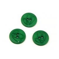 Dill Round Embossed Swirl Buttons 25mm Emerald Green