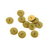 Dill Pearlised Two Step Round Buttons 20mm Gold